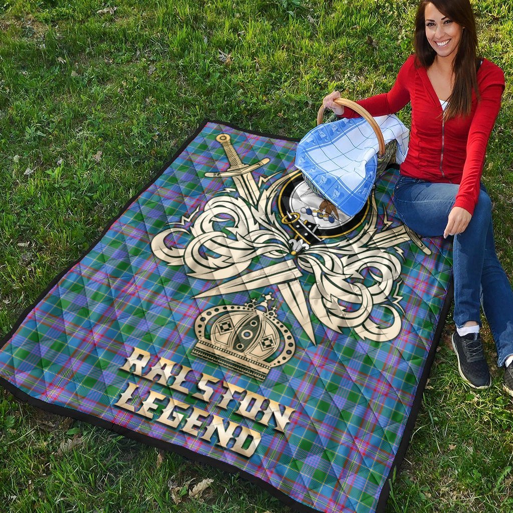Ralston Tartan Crest Legend Gold Royal Premium Quilt