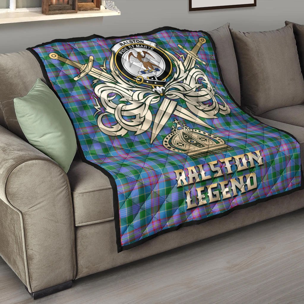 Ralston Tartan Crest Legend Gold Royal Premium Quilt