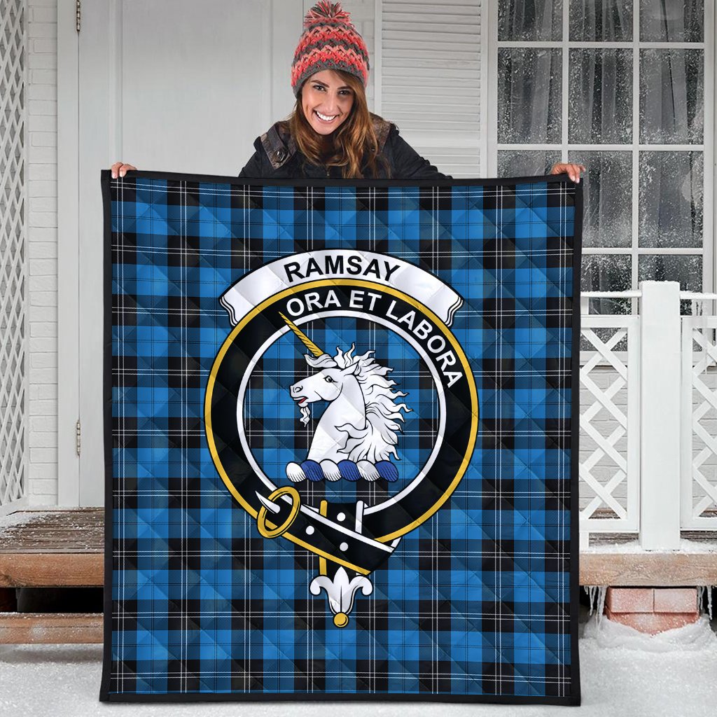 Ramsay Blue Ancient Tartan Crest Quilt