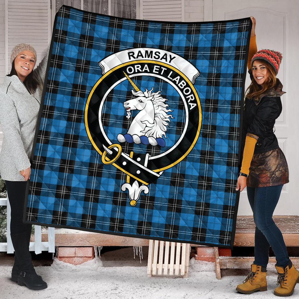 Ramsay Blue Ancient Tartan Crest Quilt