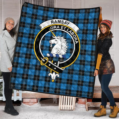 Ramsay Blue Ancient Tartan Crest Quilt