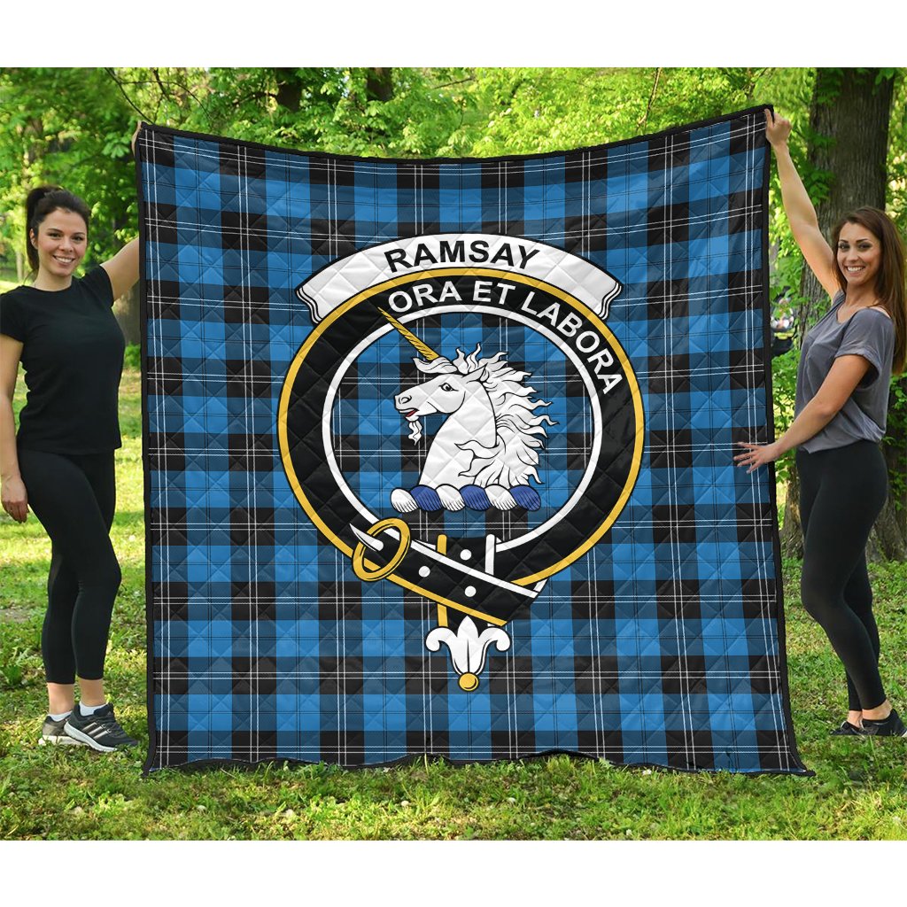 Ramsay Blue Ancient Tartan Crest Quilt