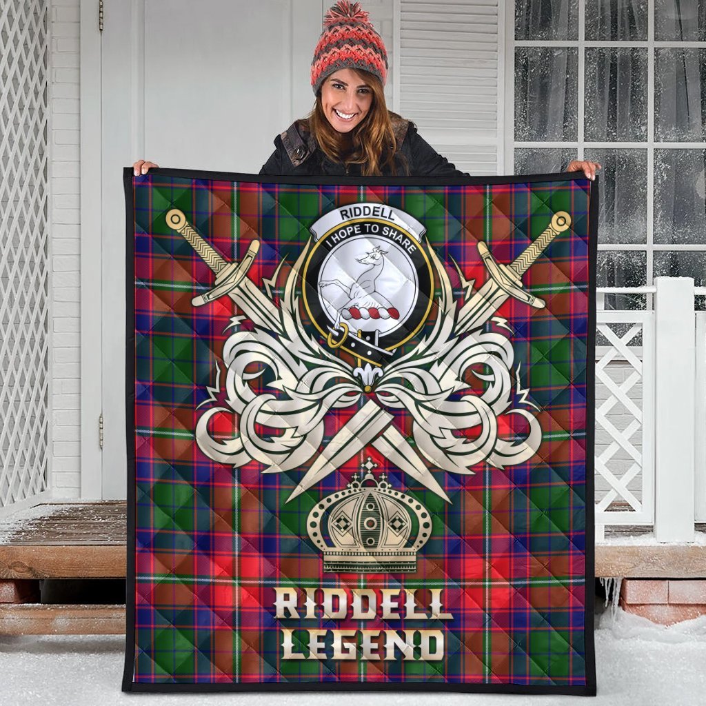 Riddell Tartan Crest Legend Gold Royal Premium Quilt