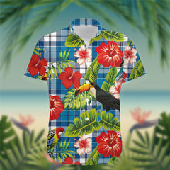 Roberton Tartan Hawaiian Shirt Hibiscus, Coconut, Parrot, Pineapple - Tropical Garden Shirt