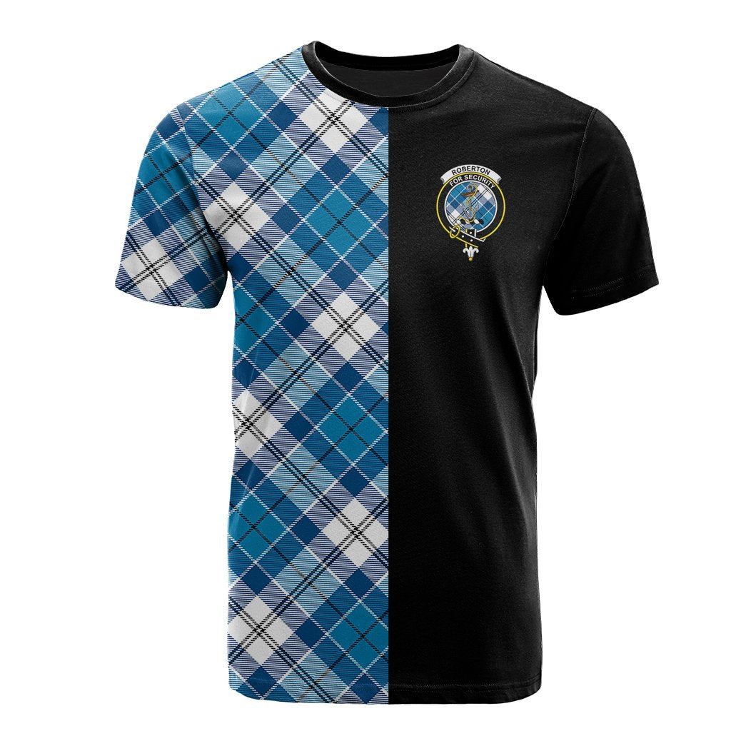 Roberton Tartan T-Shirt Half of Me - Cross Style