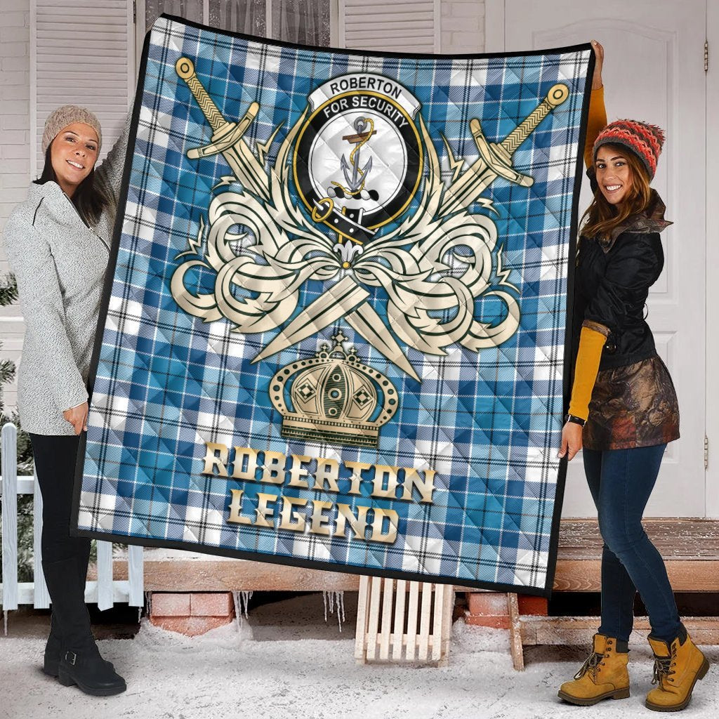 Roberton Tartan Crest Legend Gold Royal Premium Quilt