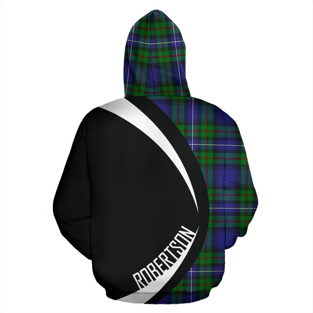 Robertson Hunting Modern Tartan Crest Hoodie - Circle Style