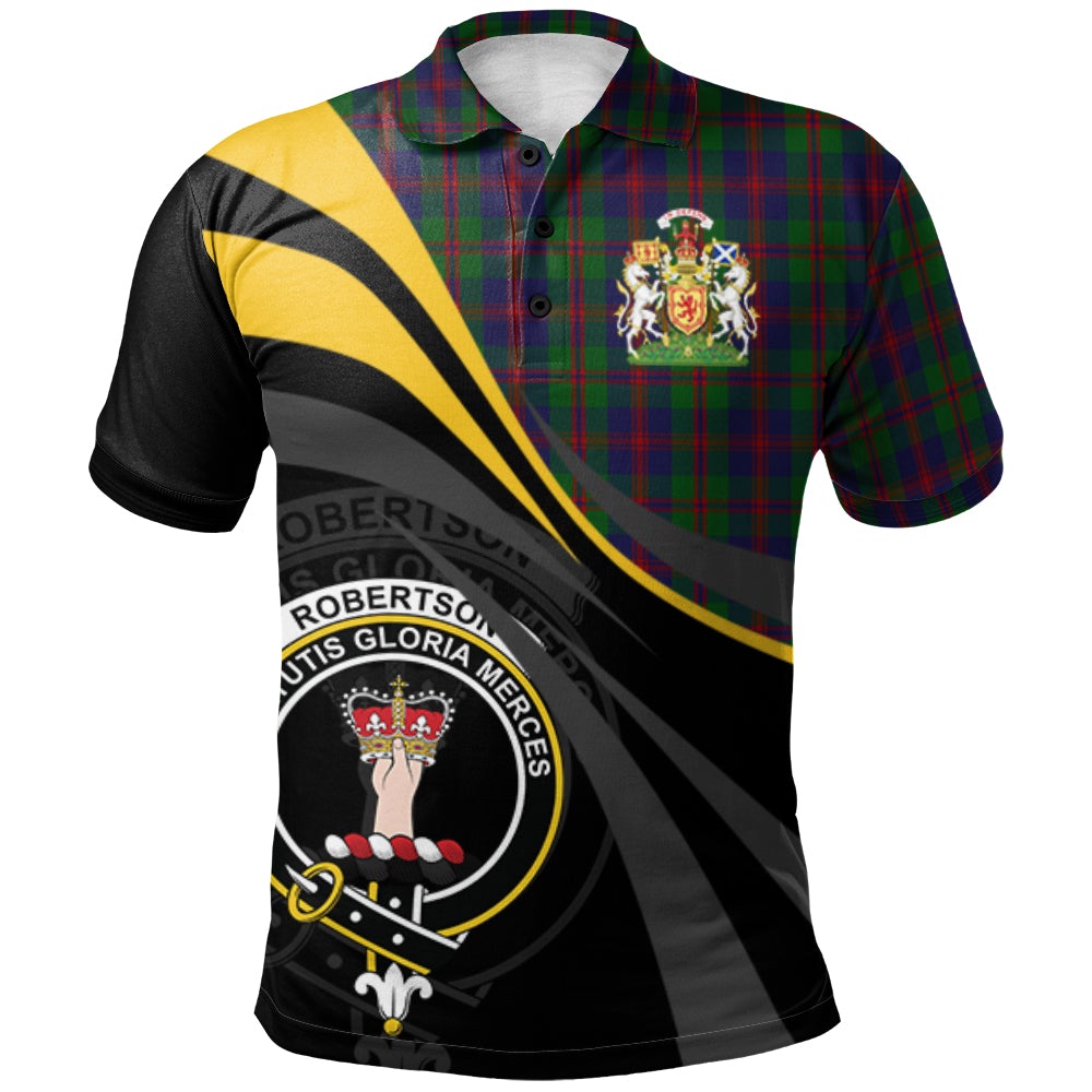 Robertson 01 Tartan Polo Shirt - Royal Coat Of Arms Style
