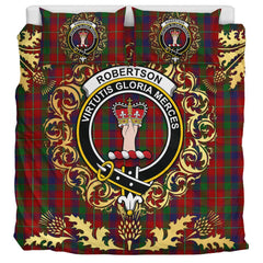 Robertson 03 Tartan Crest Bedding Set - Golden Thistle Style