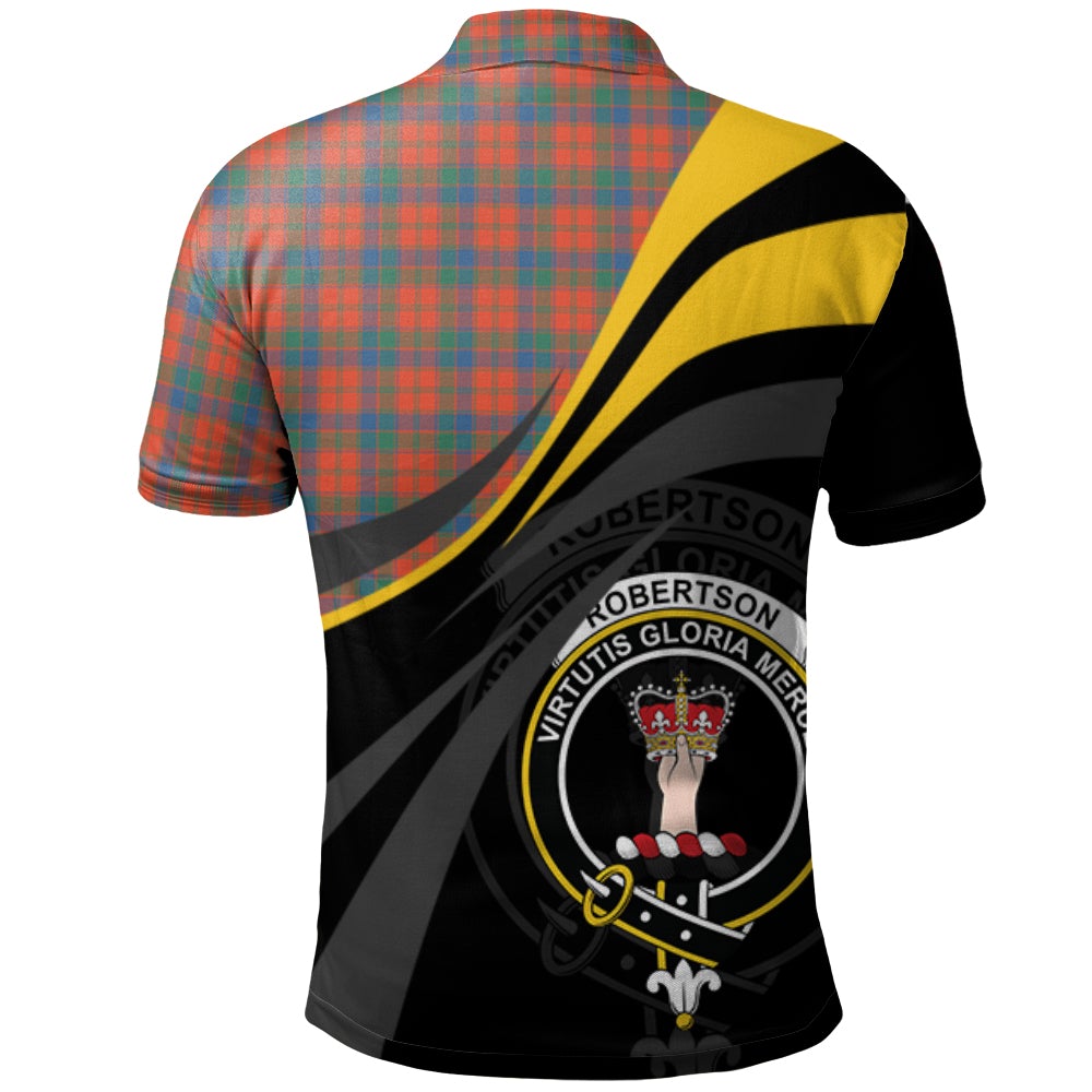 Robertson Ancient Tartan Polo Shirt - Royal Coat Of Arms Style