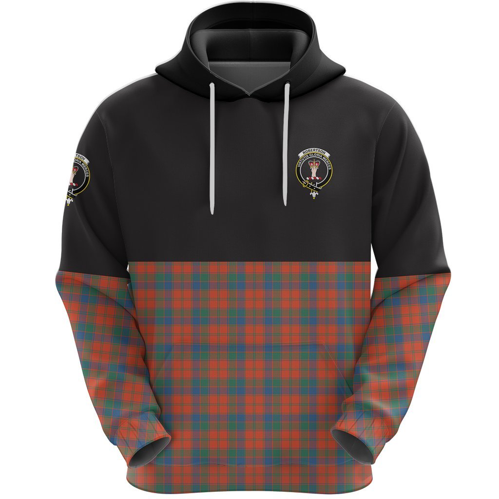 Robertson Ancient Clan Half Of Tartan Hoodie