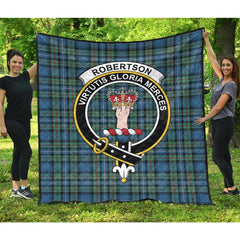 Robertson Hunting Ancient Tartan Crest Quilt