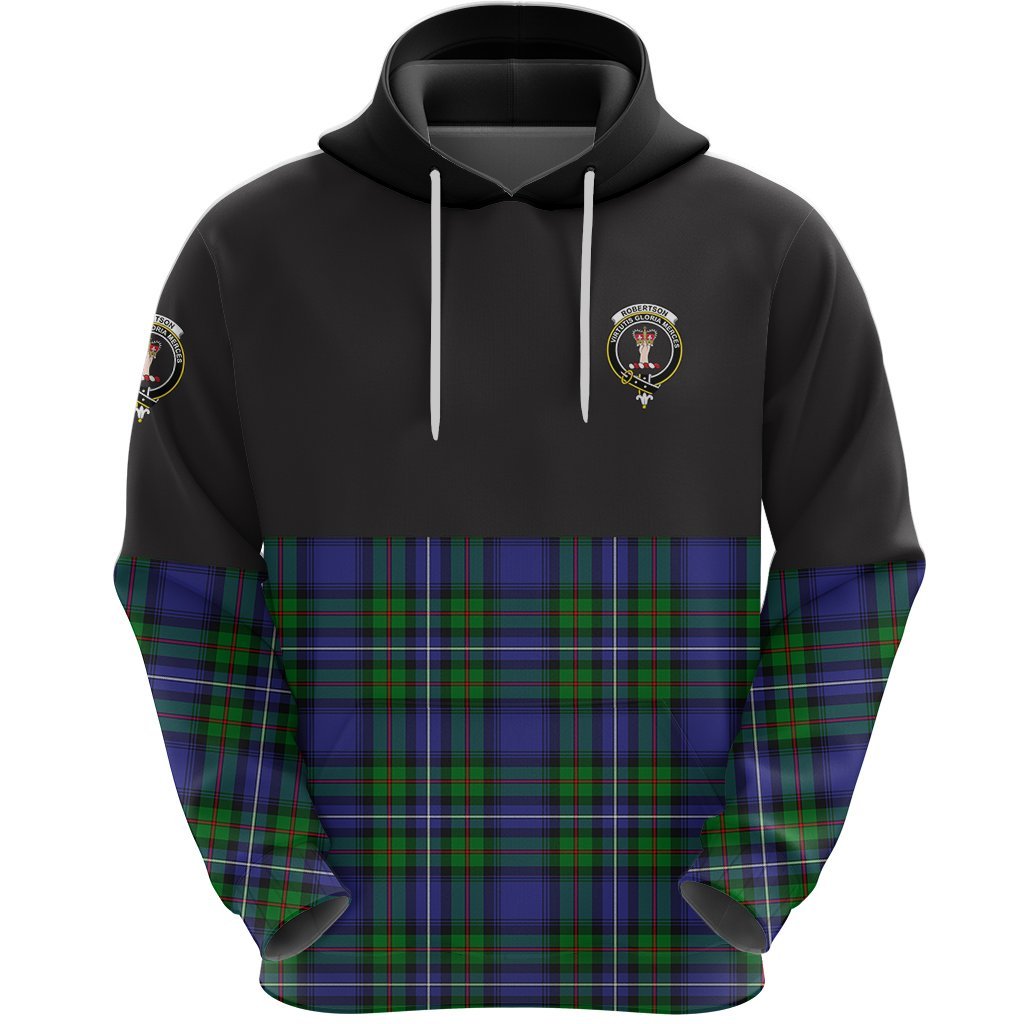 Robertson Hunting Modern Clan Half Of Tartan Hoodie