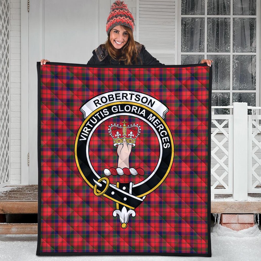 Robertson Modern Family Tartan Crest Quilt