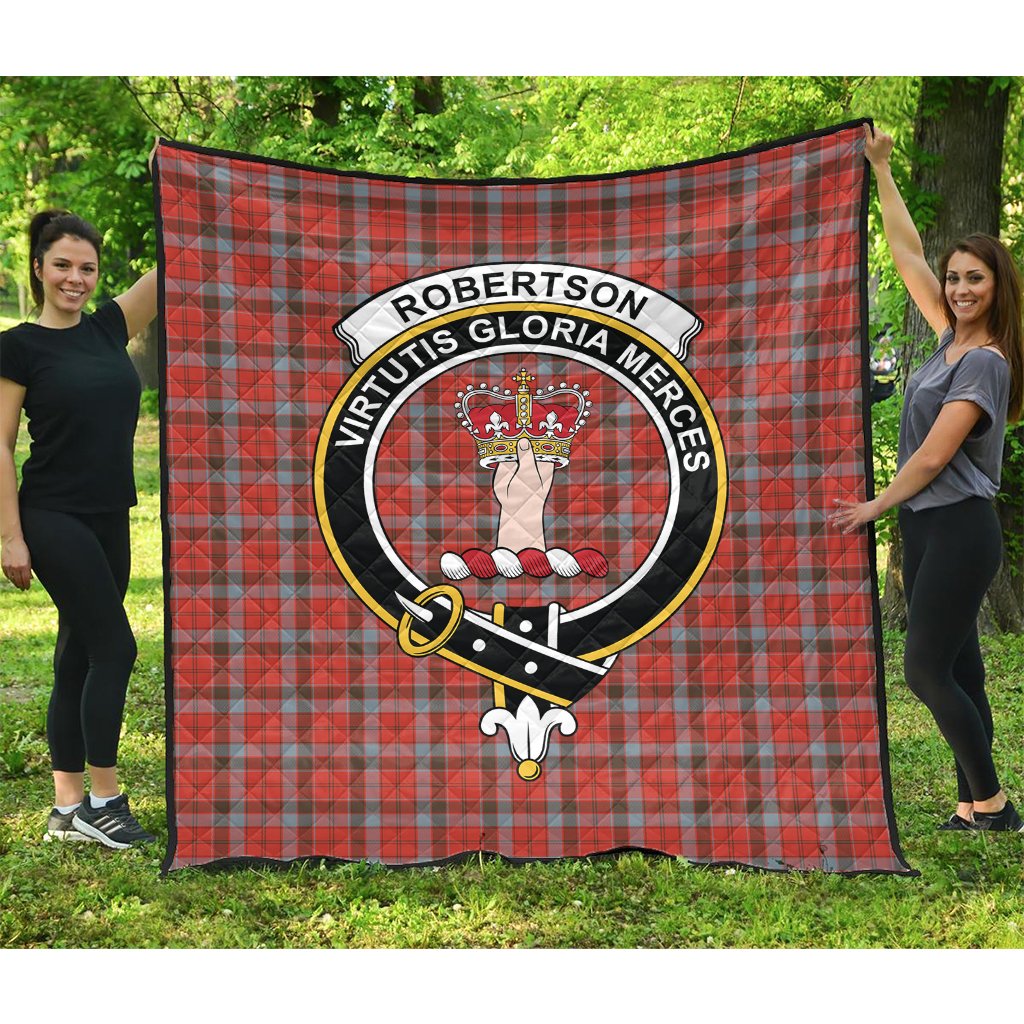 Robertson Weathered Tartan Crest Quilt
