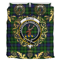 Rollo Tartan Crest Bedding Set - Golden Thistle Style
