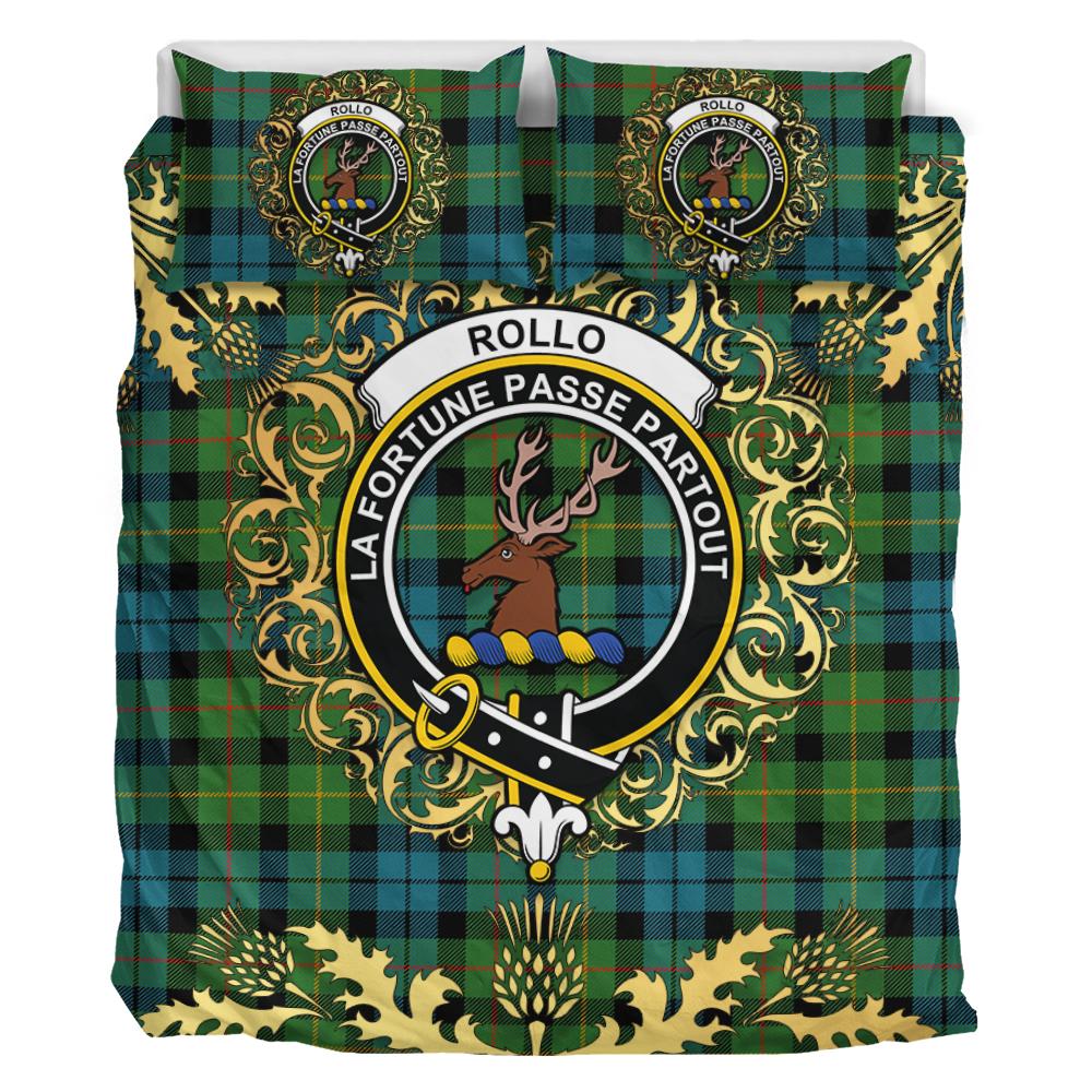 Rollo Ancient Tartan Crest Bedding Set - Golden Thistle Style