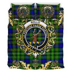 Rollo Modern Tartan Crest Bedding Set - Golden Thistle Style