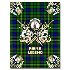 Rollo Modern Tartan Gold Courage Symbol Blanket