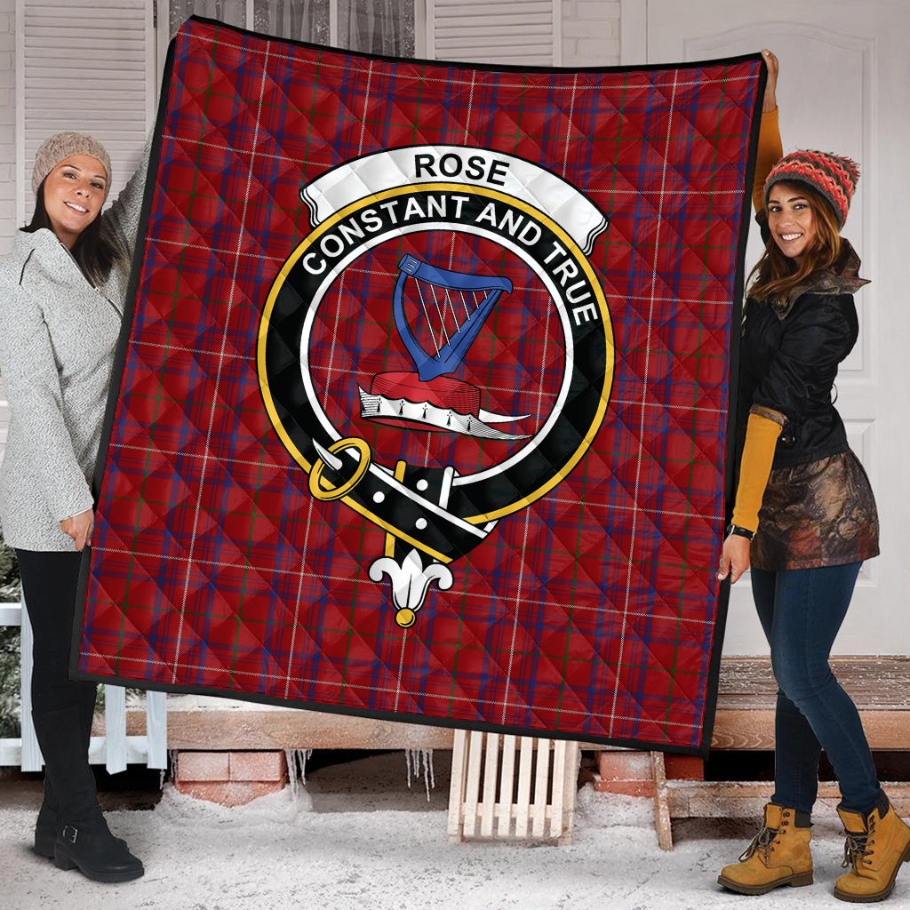 Rose Tartan Crest Quilt