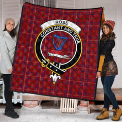 Rose Tartan Crest Quilt