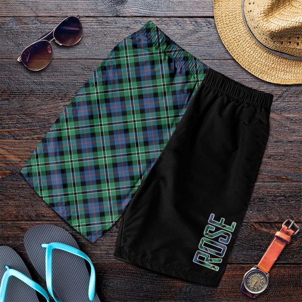 Rose Hunting Ancient Tartan Crest Men's Short - Cross Style