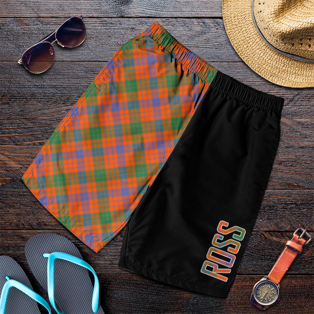 Ross Ancient Tartan Crest Men's Short - Cross Style