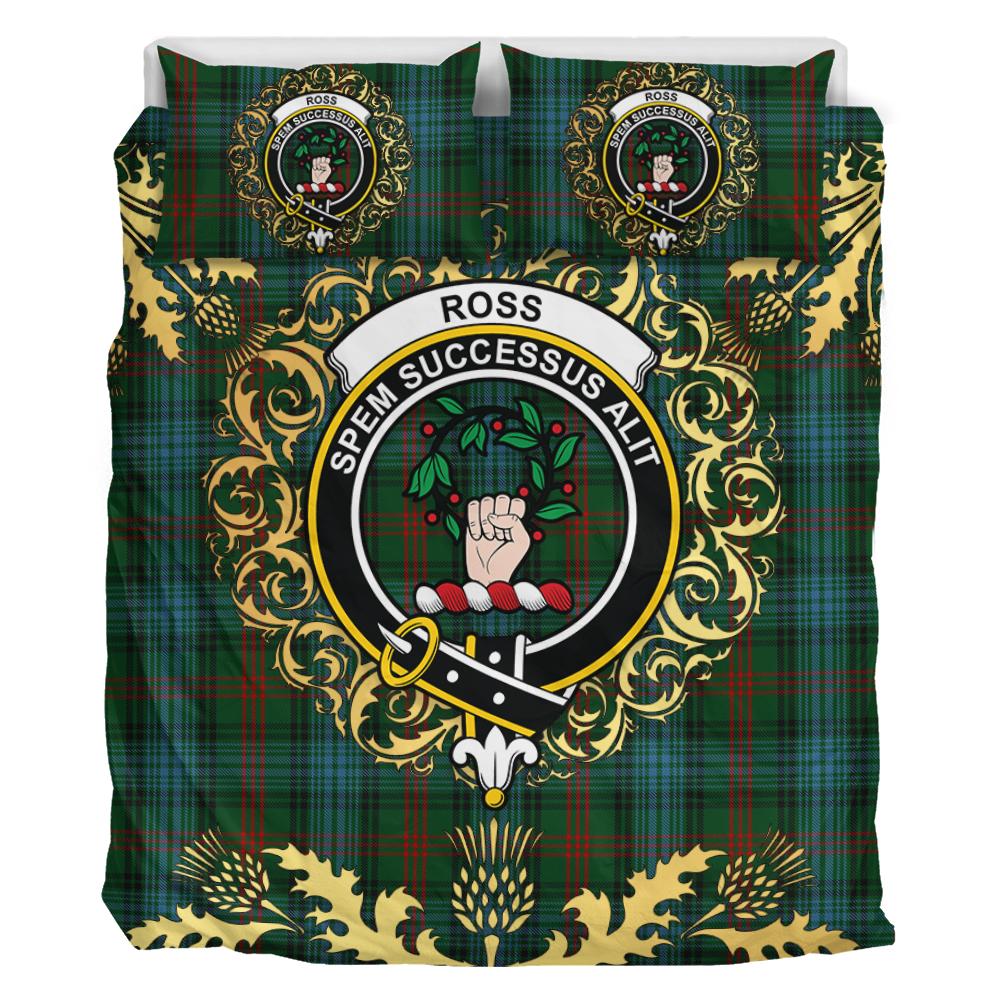 Hunting 01 Tartan Crest Bedding Set - Golden Thistle Style