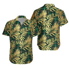 Ross Hunting Modern Tartan Vintage Leaves Hawaiian Shirt