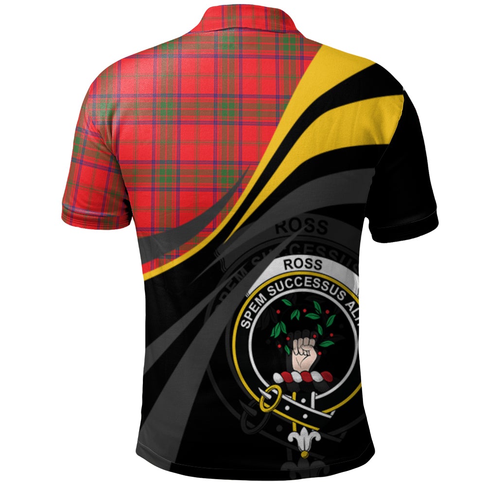 Ross Modern Tartan Polo Shirt - Royal Coat Of Arms Style