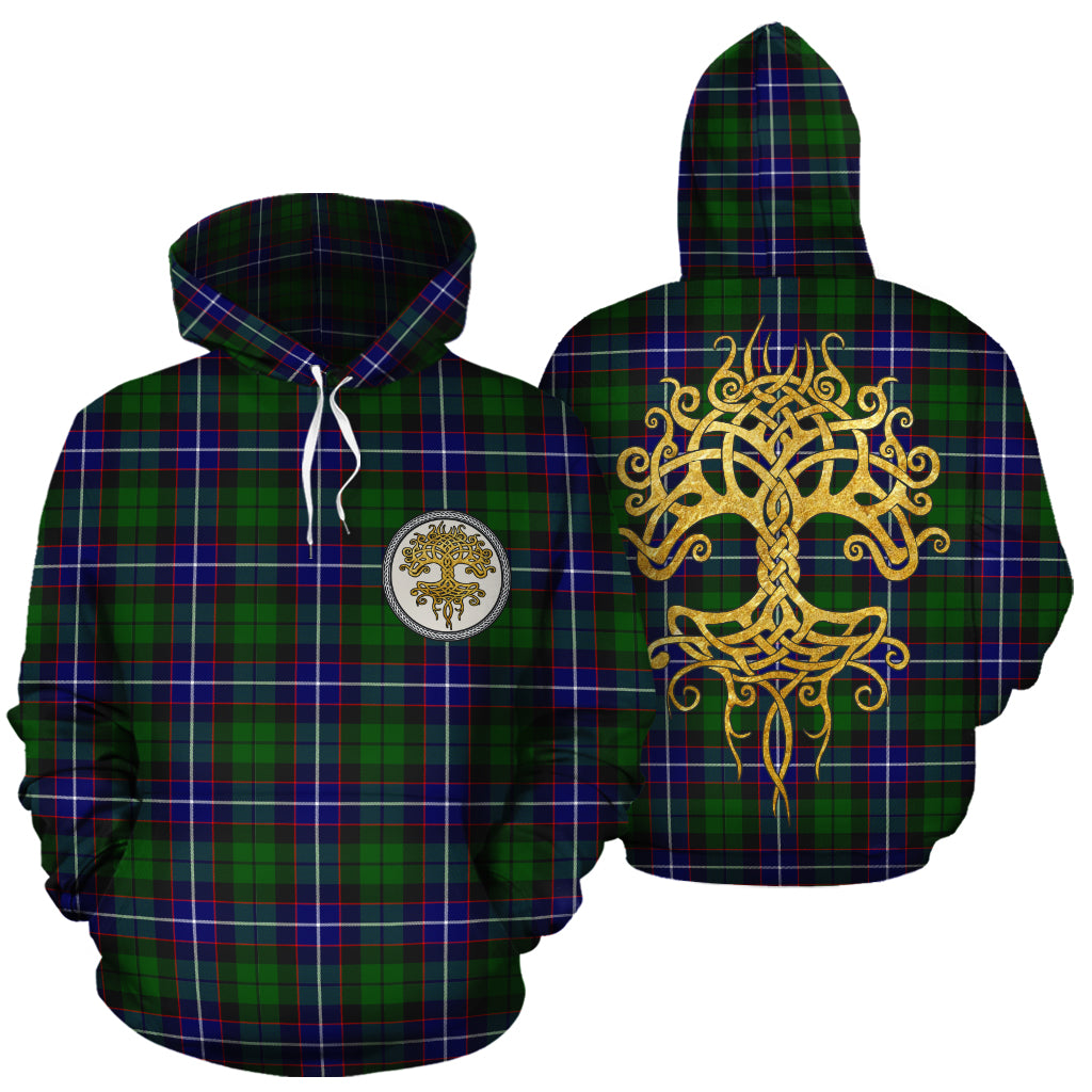 Russell Modern Tartan Hoodie - Tree Of Life