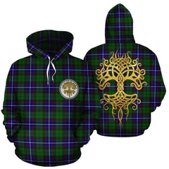 Russell Modern Tartan Hoodie - Tree Of Life