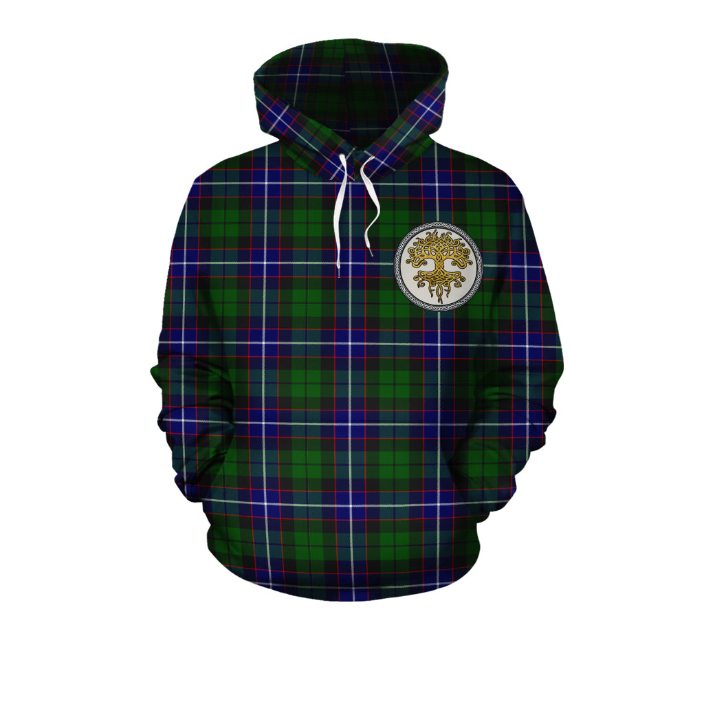 Russell Modern Tartan Hoodie - Tree Of Life