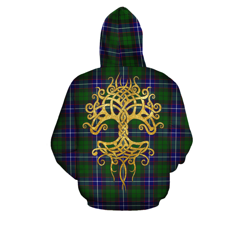 Russell Modern Tartan Hoodie - Tree Of Life