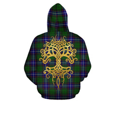 Russell Modern Tartan Hoodie - Tree Of Life