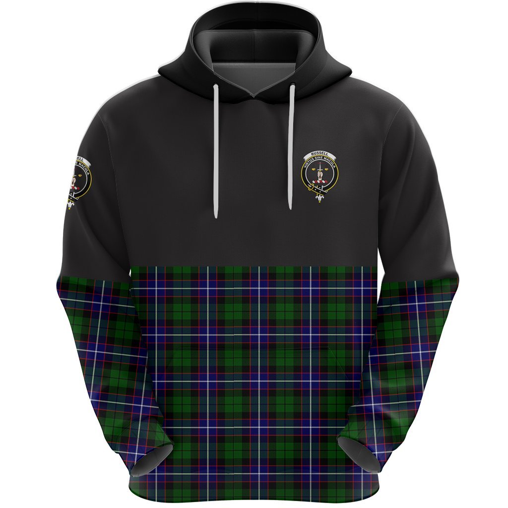 Russell Modern Clan Half Of Tartan Hoodie