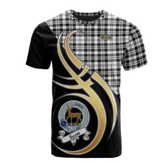 Scott Black White Modern Tartan T-shirt - Believe In Me Style