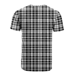 Scott Black White Modern Tartan T-Shirt