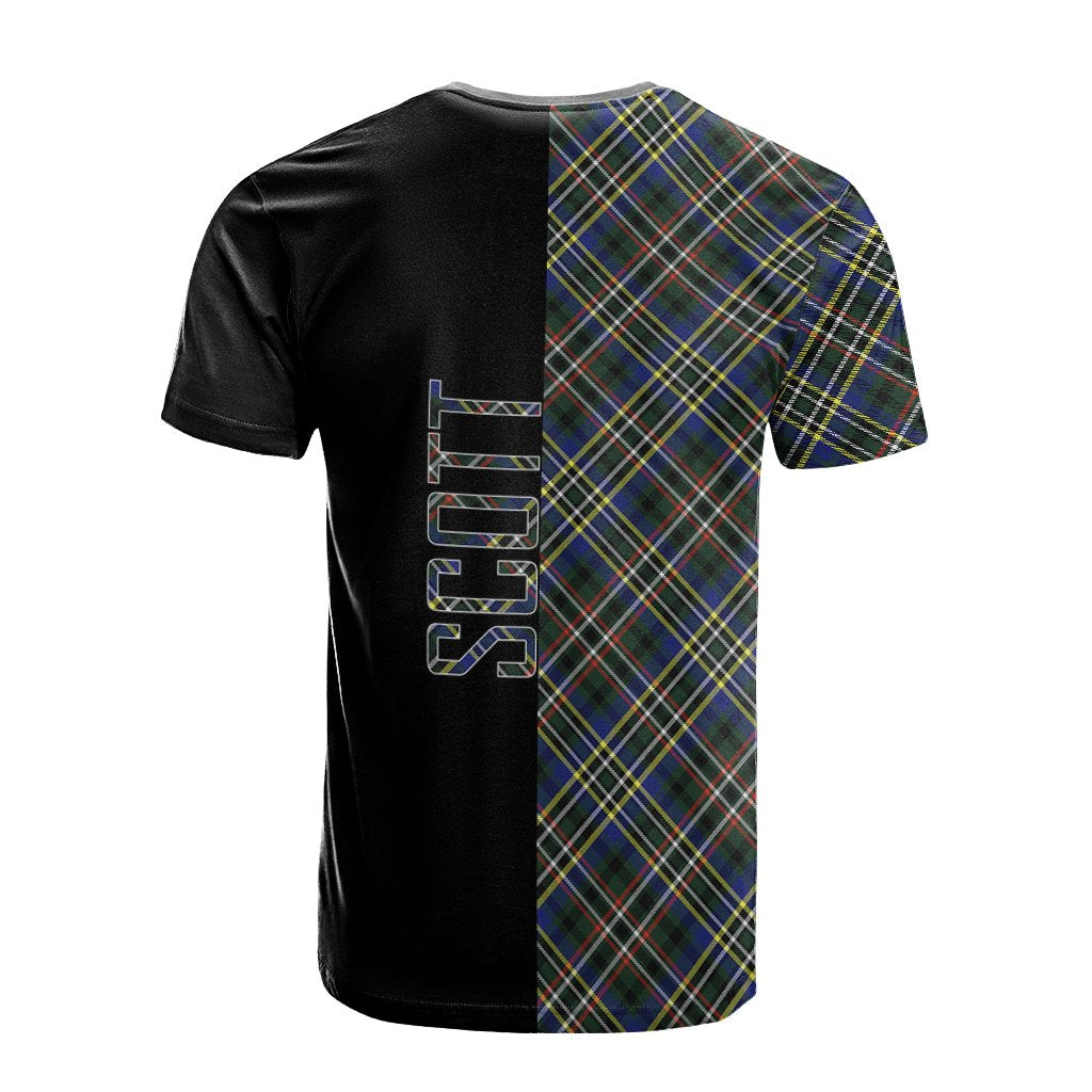 Scott Green Modern Tartan T-Shirt Half of Me - Cross Style