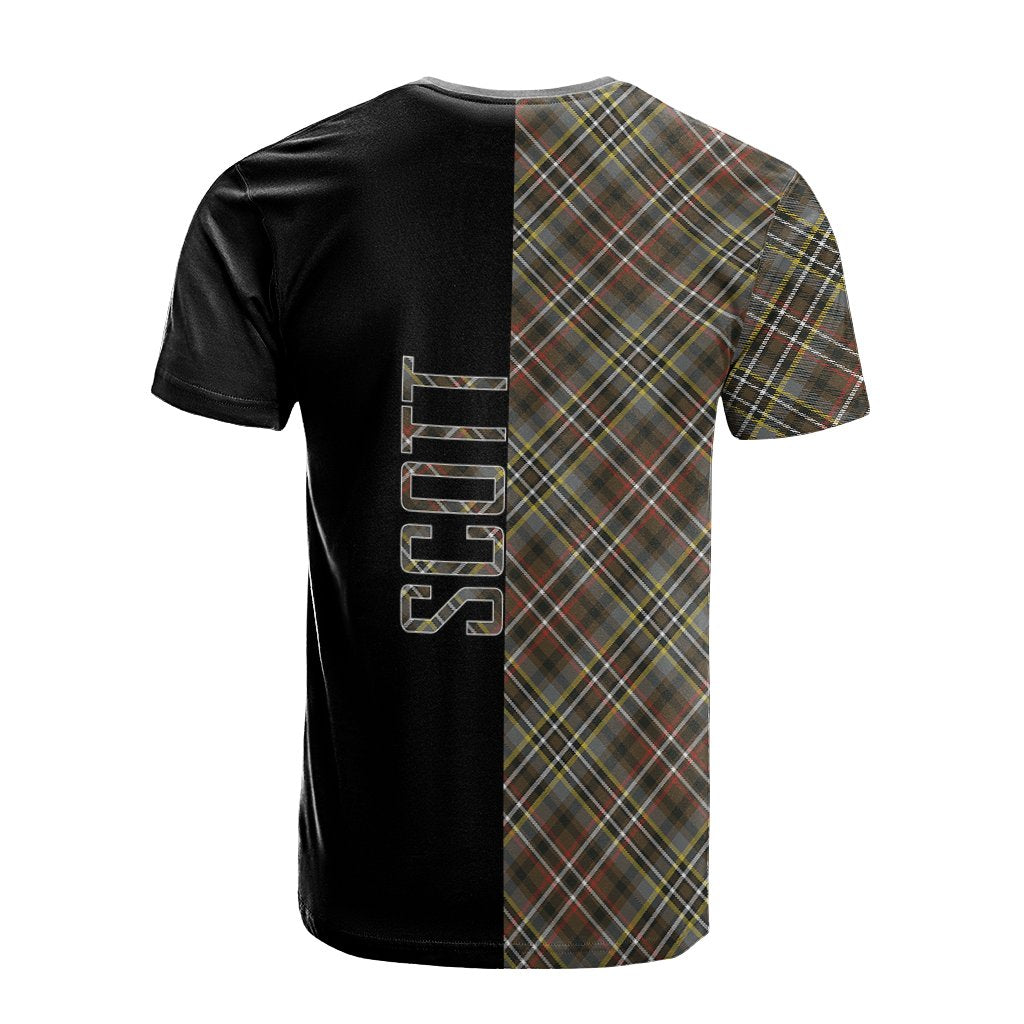 Scott Green Weathered Tartan T-Shirt Half of Me - Cross Style