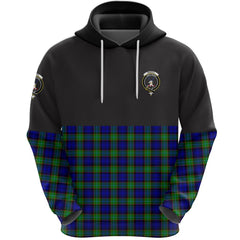 Sempill Modern Clan Half Of Tartan Hoodie