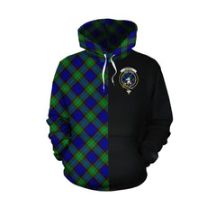 Sempill Modern Tartan Hoodie Half of Me - Cross Style