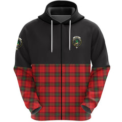 Seton Modern Clan Half Of Tartan Zipper Hoodie