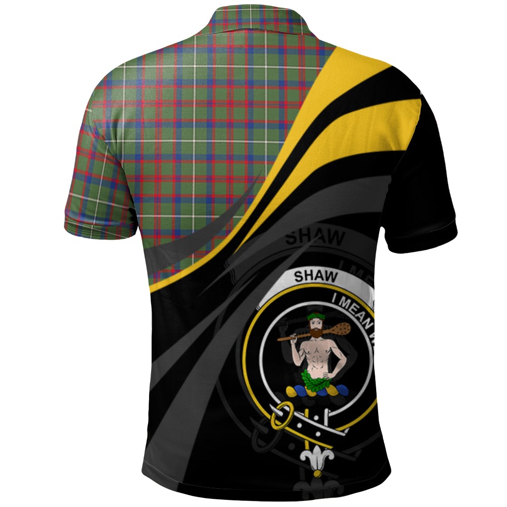 Shaw Green Modern Tartan Polo Shirt - Royal Coat Of Arms Style