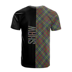 Shaw Green Modern Tartan T-Shirt Half of Me - Cross Style