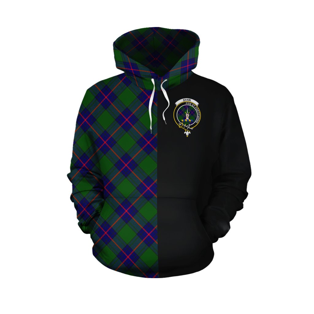 Shaw Modern Tartan Hoodie Half of Me - Cross Style