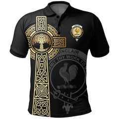 Sinclair Clan Unisex Polo Shirt - Celtic Tree Of Life