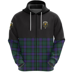 Sinclair Hunting Modern Clan Half Of Tartan Zipper Hoodie