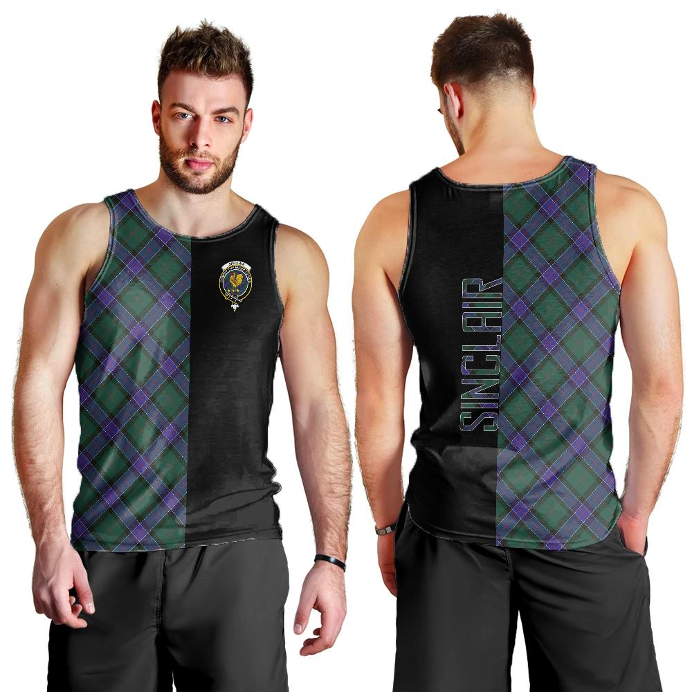 Sinclair Hunting Modern Tartan Crest Men's Tank Top - Cross Style