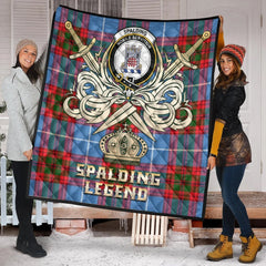 Spalding Tartan Crest Legend Gold Royal Premium Quilt